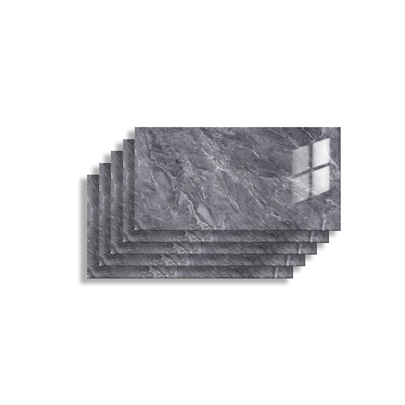 5 Pack 12" X 23" PVC Peel & Stick Subway Tile Rectangular Kitchen and Bathroom Backsplash Dark Gray Clearhalo 'Flooring 'Home Improvement' 'home_improvement' 'home_improvement_peel_stick_blacksplash' 'Peel & Stick Backsplash Tile' 'peel_stick_blacksplash' 'Walls & Ceilings' Walls and Ceiling' 6942536