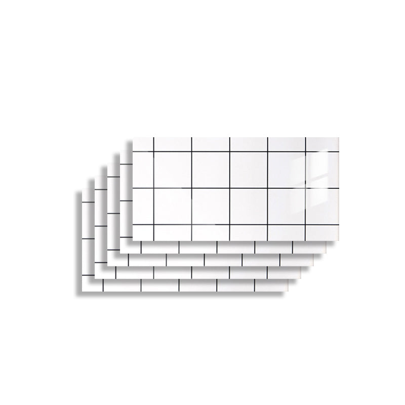 5 Pack 12" X 23" PVC Peel & Stick Subway Tile Rectangular Kitchen and Bathroom Backsplash White Clearhalo 'Flooring 'Home Improvement' 'home_improvement' 'home_improvement_peel_stick_blacksplash' 'Peel & Stick Backsplash Tile' 'peel_stick_blacksplash' 'Walls & Ceilings' Walls and Ceiling' 6942539
