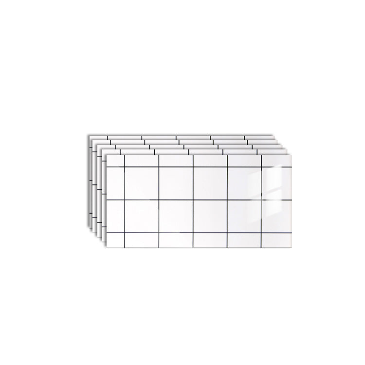 20 Pack PVC Rectangular Peel & Stick Subway Tile Kitchen and Bathroom White Clearhalo 'Flooring 'Home Improvement' 'home_improvement' 'home_improvement_peel_stick_blacksplash' 'Peel & Stick Backsplash Tile' 'peel_stick_blacksplash' 'Walls & Ceilings' Walls and Ceiling' 6942625