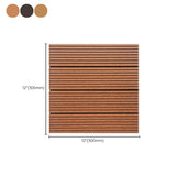 Contemporary Engineered Floor Tile Wire Brushed Click Lock Wooden Floor for Patio Garden Clearhalo 'Flooring 'Hardwood Flooring' 'hardwood_flooring' 'Home Improvement' 'home_improvement' 'home_improvement_hardwood_flooring' Walls and Ceiling' 6942664