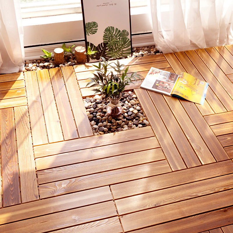 Parquet Pine Floor Tile Water Resistant Click Lock Tradition Wooden Floor for Living Room Clearhalo 'Flooring 'Hardwood Flooring' 'hardwood_flooring' 'Home Improvement' 'home_improvement' 'home_improvement_hardwood_flooring' Walls and Ceiling' 6942675