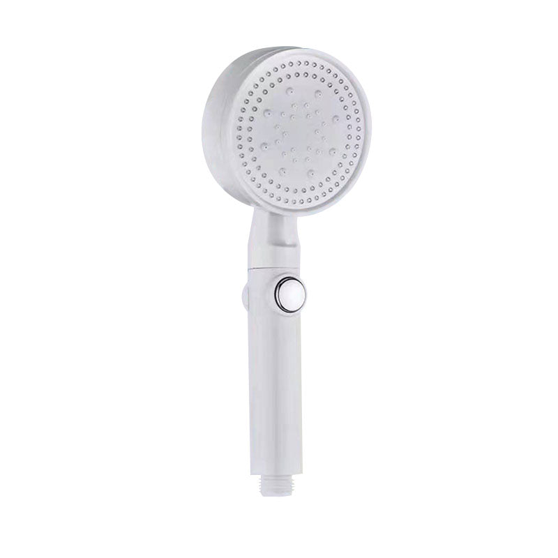 Contemporary Shower Head Handheld Shower Head Wall-Mount Round Plastic Shower Head Combo White Hand Shower Clearhalo 'Bathroom Remodel & Bathroom Fixtures' 'Home Improvement' 'home_improvement' 'home_improvement_shower_heads' 'Shower Heads' 'shower_heads' 'Showers & Bathtubs Plumbing' 'Showers & Bathtubs' 6942738