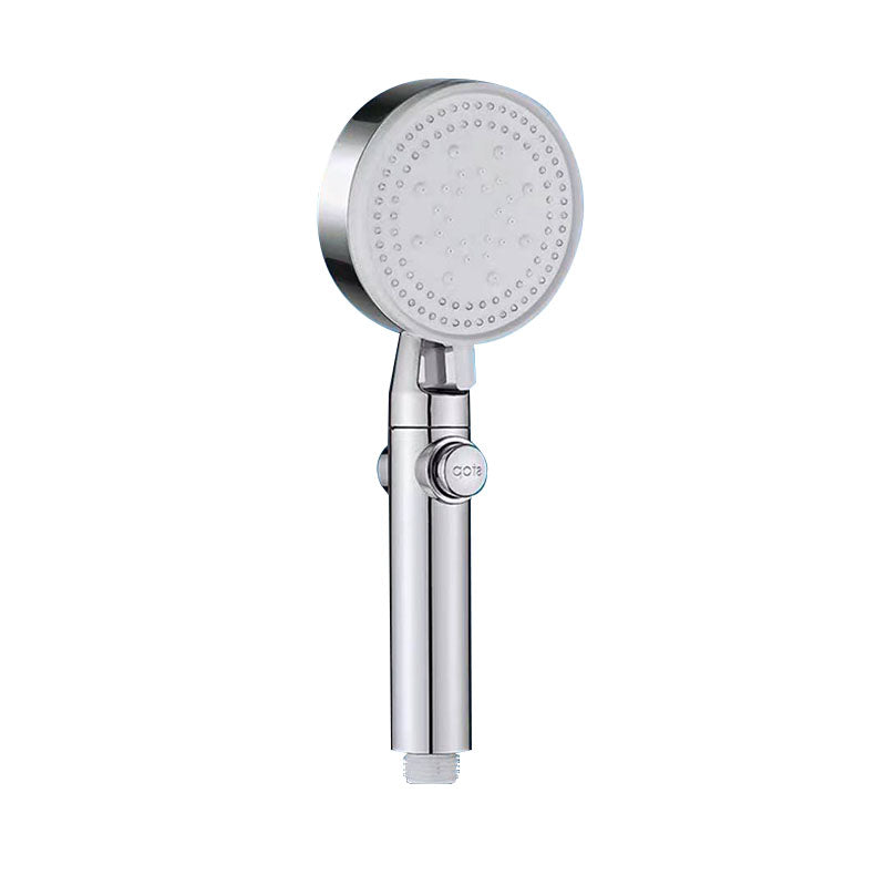 Contemporary Shower Head Handheld Shower Head Wall-Mount Round Plastic Shower Head Combo Silver Hand Shower Clearhalo 'Bathroom Remodel & Bathroom Fixtures' 'Home Improvement' 'home_improvement' 'home_improvement_shower_heads' 'Shower Heads' 'shower_heads' 'Showers & Bathtubs Plumbing' 'Showers & Bathtubs' 6942741