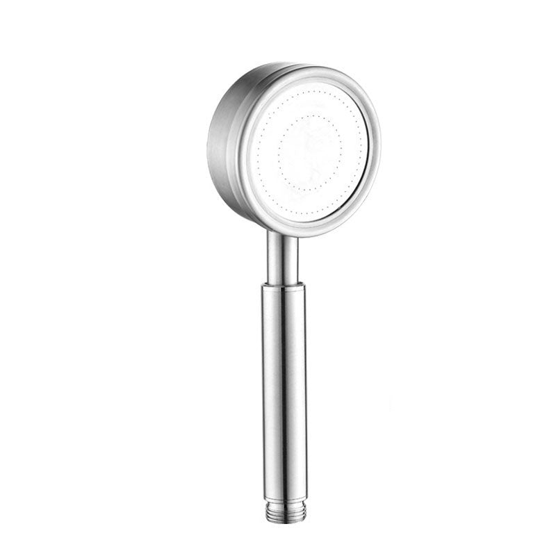 Metal Handheld Shower Head Modern Solid Color Round Shower Heads Grey Hand Shower Clearhalo 'Bathroom Remodel & Bathroom Fixtures' 'Home Improvement' 'home_improvement' 'home_improvement_shower_heads' 'Shower Heads' 'shower_heads' 'Showers & Bathtubs Plumbing' 'Showers & Bathtubs' 6942807