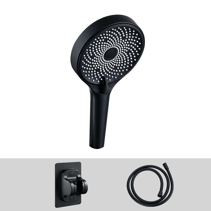 3 Sprays Shower Head Wall-Mount Adjustable Spray Pattern Handheld Shower Head Black Shower & Hose & Hole-free Wall Seat Clearhalo 'Bathroom Remodel & Bathroom Fixtures' 'Home Improvement' 'home_improvement' 'home_improvement_shower_heads' 'Shower Heads' 'shower_heads' 'Showers & Bathtubs Plumbing' 'Showers & Bathtubs' 6942882