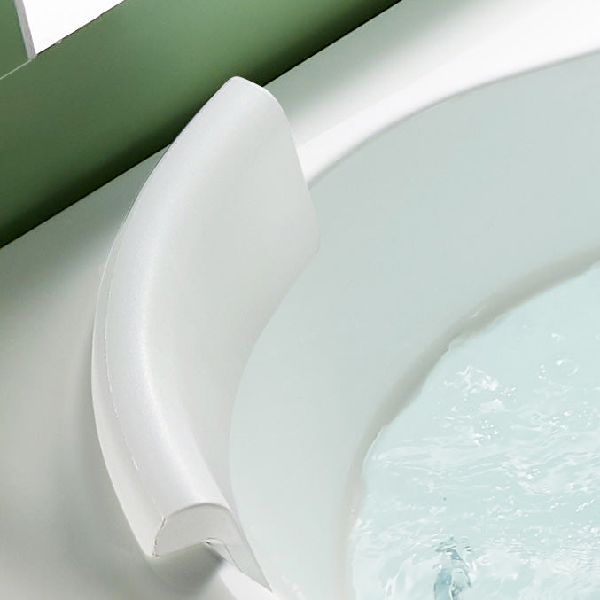 Modern Corner Bathtub Acrylic Soaking Back to Wall Center-Back Bath Clearhalo 'Bathroom Remodel & Bathroom Fixtures' 'Bathtubs' 'Home Improvement' 'home_improvement' 'home_improvement_bathtubs' 'Showers & Bathtubs' 6943111