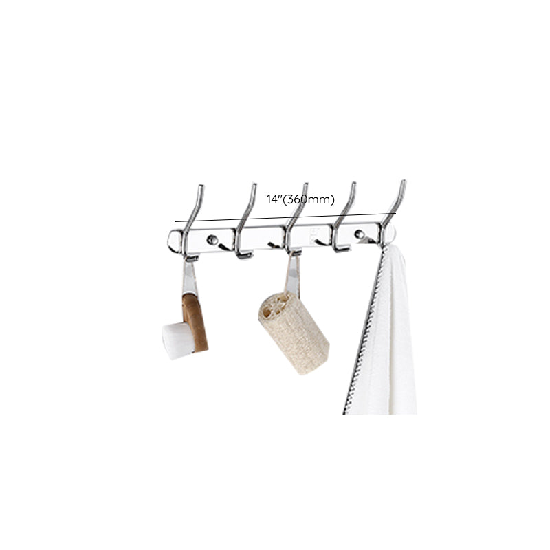 Modern Bathroom Set with Bath Shelf/Towel Bar Polished Chrome Bathroom Accessory Kit Clearhalo 'Bathroom Hardware Sets' 'Bathroom Hardware' 'Bathroom Remodel & Bathroom Fixtures' 'bathroom_hardware_sets' 'Home Improvement' 'home_improvement' 'home_improvement_bathroom_hardware_sets' 6945549