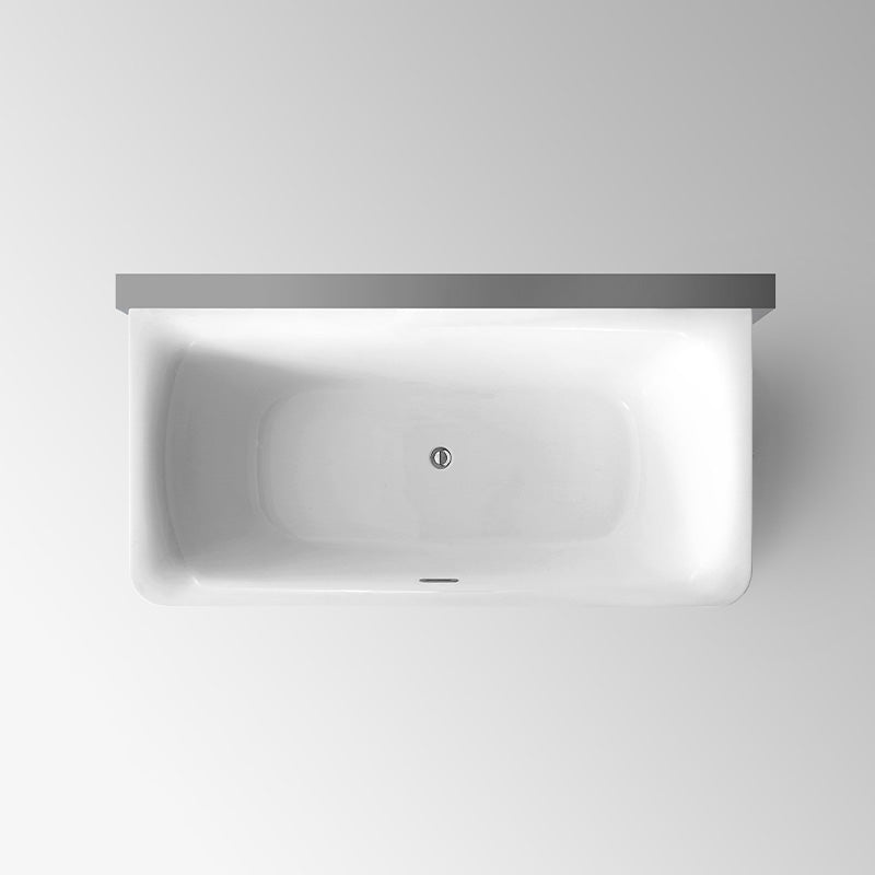 Acrylic Soaking Rectangular Bathtub Antique Finish Back to Wall Bath Tub Tub Clearhalo 'Bathroom Remodel & Bathroom Fixtures' 'Bathtubs' 'Home Improvement' 'home_improvement' 'home_improvement_bathtubs' 'Showers & Bathtubs' 6949404