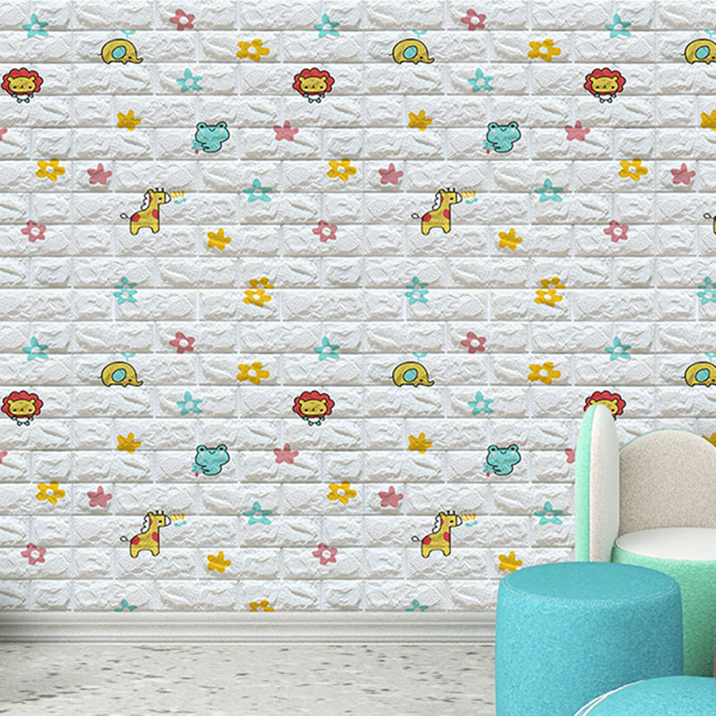 Modern Cartoon Wall Paneling Peel and Stick Wall Ceiling for Bedroom Clearhalo 'Flooring 'Home Improvement' 'home_improvement' 'home_improvement_wall_paneling' 'Wall Paneling' 'wall_paneling' 'Walls & Ceilings' Walls and Ceiling' 6951733