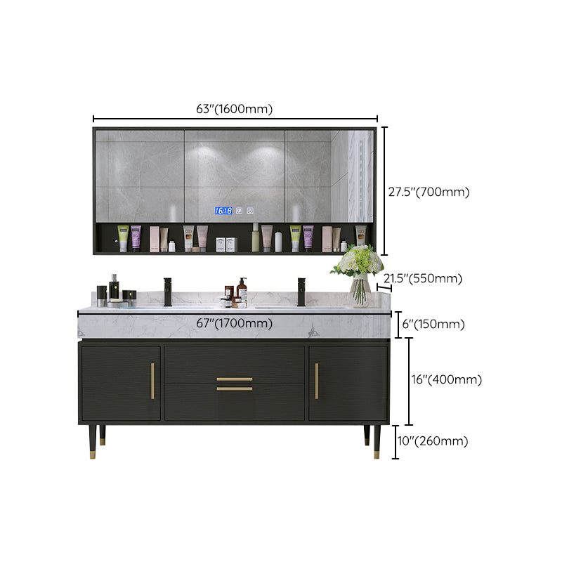 Metal Frame Vanity Set Plain Rectangle Drawers Freestanding Bath Vanity with Drawers Clearhalo 'Bathroom Remodel & Bathroom Fixtures' 'Bathroom Vanities' 'bathroom_vanities' 'Home Improvement' 'home_improvement' 'home_improvement_bathroom_vanities' 6952085