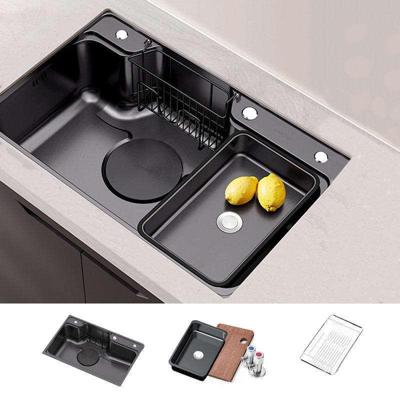 Fregadero de cocina de acero inoxidable con kit de filtro de drenaje  fregadero de Bar moderno - clearhalo – Clearhalo