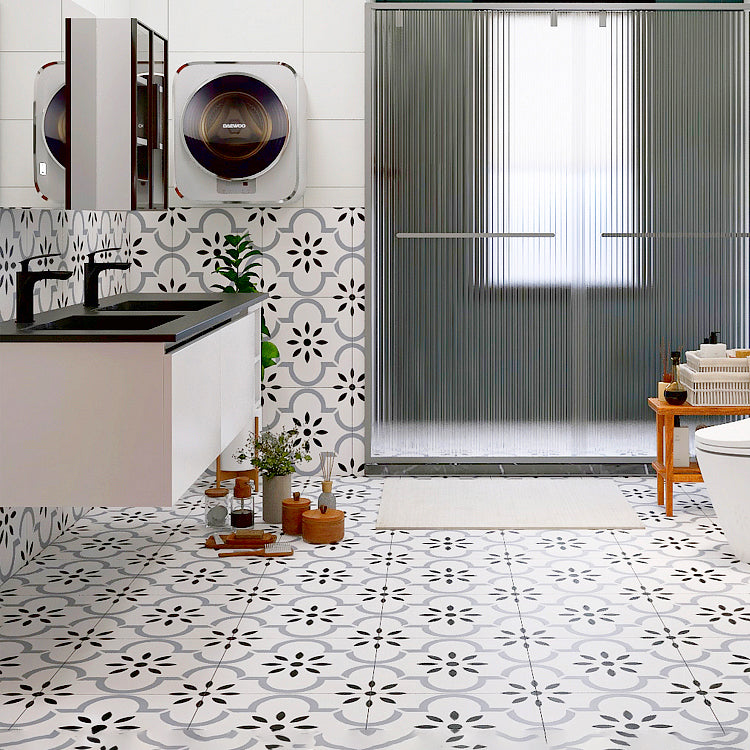 Patterned Rectangular Tile Modern Straight Edge Glazed Floor Tile Cream 300 Pieces Clearhalo 'Floor Tiles & Wall Tiles' 'floor_tiles_wall_tiles' 'Flooring 'Home Improvement' 'home_improvement' 'home_improvement_floor_tiles_wall_tiles' Walls and Ceiling' 6952501