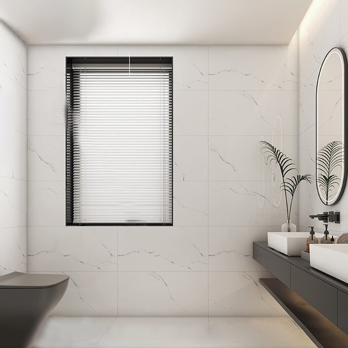 Rectangular White Tile Modern Straight Edge Polished Wall Tile 21 Pieces Clearhalo 'Floor Tiles & Wall Tiles' 'floor_tiles_wall_tiles' 'Flooring 'Home Improvement' 'home_improvement' 'home_improvement_floor_tiles_wall_tiles' Walls and Ceiling' 6952543