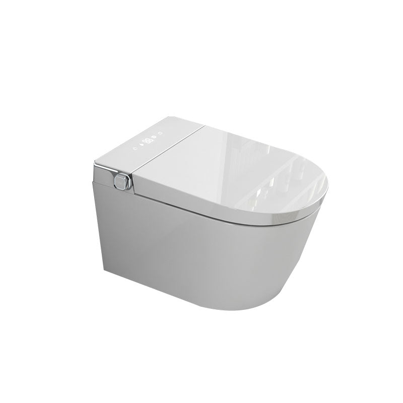 Elongated Wall Mounted Bidet with Heated Seat White 14.09" High Bidet Clearhalo 'Bathroom Remodel & Bathroom Fixtures' 'Bidets' 'Home Improvement' 'home_improvement' 'home_improvement_bidets' 'Toilets & Bidets' 6953006