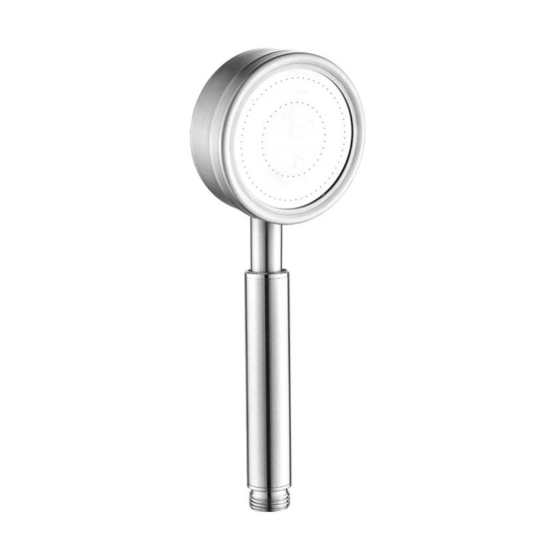 Classic Shower Head Round Metal Handheld Shower Head in Silver Nickel Hand Shower Clearhalo 'Bathroom Remodel & Bathroom Fixtures' 'Home Improvement' 'home_improvement' 'home_improvement_shower_heads' 'Shower Heads' 'shower_heads' 'Showers & Bathtubs Plumbing' 'Showers & Bathtubs' 6953310