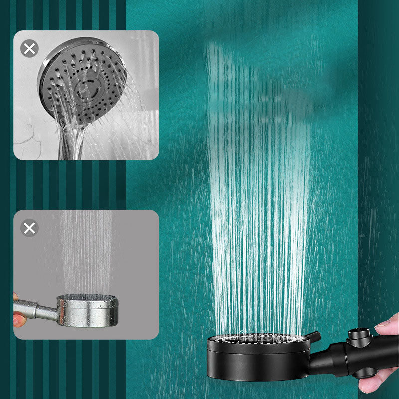 5 Setting Patterns Showerhead Plastic Round Handheld Shower Head Clearhalo 'Bathroom Remodel & Bathroom Fixtures' 'Home Improvement' 'home_improvement' 'home_improvement_shower_heads' 'Shower Heads' 'shower_heads' 'Showers & Bathtubs Plumbing' 'Showers & Bathtubs' 6953364