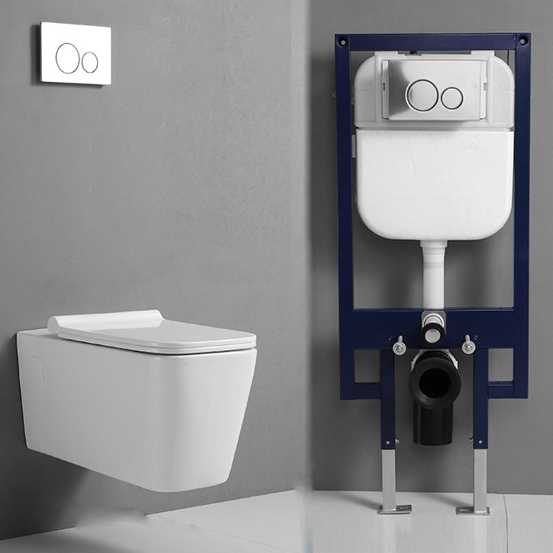 Contemporary One Piece Toilet Bowl Wall Mount Porcelain Urine Toilet 14"L x 22"W x 14"H Toilet & Thin Tanker Clearhalo 'Bathroom Remodel & Bathroom Fixtures' 'Home Improvement' 'home_improvement' 'home_improvement_toilets' 'Toilets & Bidets' 'Toilets' 6963324