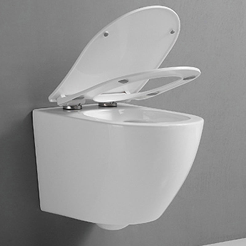 Contemporary One Piece Toilet Bowl Wall Mount Porcelain Urine Toilet Clearhalo 'Bathroom Remodel & Bathroom Fixtures' 'Home Improvement' 'home_improvement' 'home_improvement_toilets' 'Toilets & Bidets' 'Toilets' 6963327