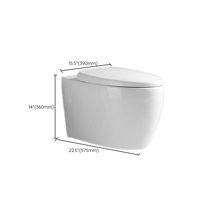 Contemporary One Piece Toilet Bowl Wall Mount Porcelain Urine Toilet Clearhalo 'Bathroom Remodel & Bathroom Fixtures' 'Home Improvement' 'home_improvement' 'home_improvement_toilets' 'Toilets & Bidets' 'Toilets' 6963338