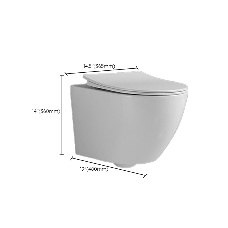 Contemporary One Piece Toilet Bowl Wall Mount Porcelain Urine Toilet Clearhalo 'Bathroom Remodel & Bathroom Fixtures' 'Home Improvement' 'home_improvement' 'home_improvement_toilets' 'Toilets & Bidets' 'Toilets' 6963340