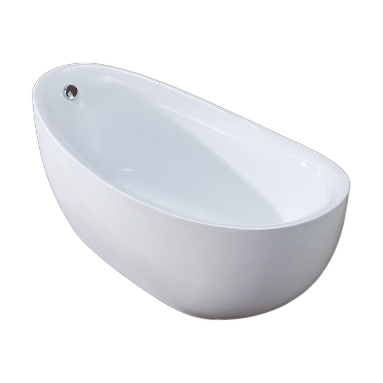 31.5-inch Wide Acrylic Oval Tub Freestanding Soaking White Bathtub Clearhalo 'Bathroom Remodel & Bathroom Fixtures' 'Bathtubs' 'Home Improvement' 'home_improvement' 'home_improvement_bathtubs' 'Showers & Bathtubs' 6963444