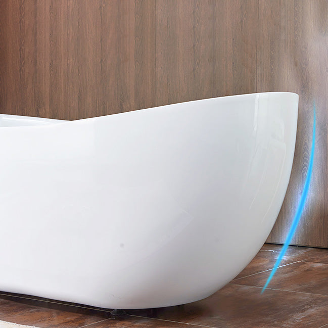 31.5-inch Wide Acrylic Oval Tub Freestanding Soaking White Bathtub Clearhalo 'Bathroom Remodel & Bathroom Fixtures' 'Bathtubs' 'Home Improvement' 'home_improvement' 'home_improvement_bathtubs' 'Showers & Bathtubs' 6963445