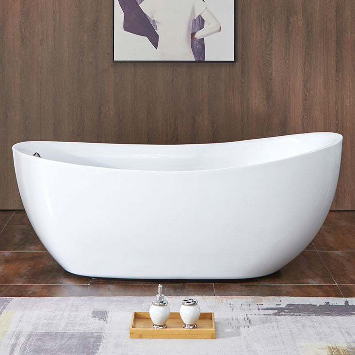 31.5-inch Wide Acrylic Oval Tub Freestanding Soaking White Bathtub Clearhalo 'Bathroom Remodel & Bathroom Fixtures' 'Bathtubs' 'Home Improvement' 'home_improvement' 'home_improvement_bathtubs' 'Showers & Bathtubs' 6963448