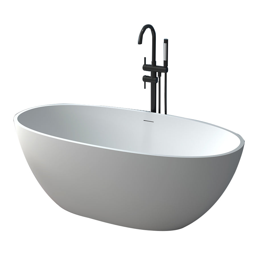 Stone Soaking Bath Antique Finish Oval Back to Wall Bath Tub Clearhalo 'Bathroom Remodel & Bathroom Fixtures' 'Bathtubs' 'Home Improvement' 'home_improvement' 'home_improvement_bathtubs' 'Showers & Bathtubs' 6963553