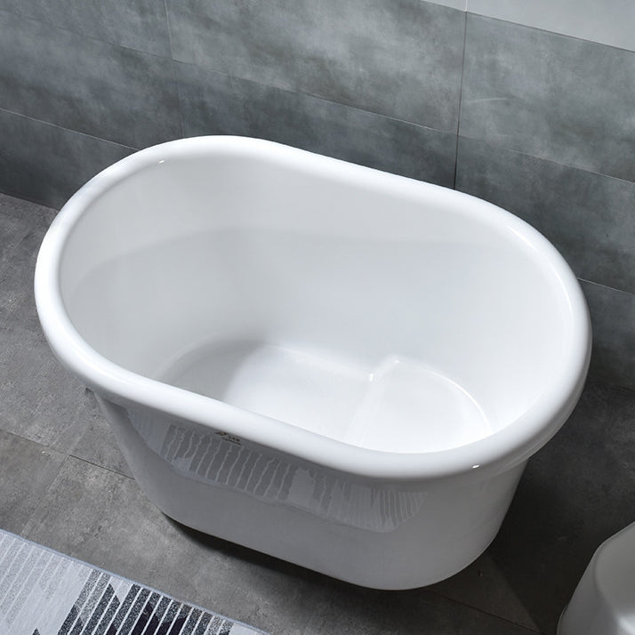 Acrylic Soaking Bathtub Antique Finish Freestanding Bath Tub With Seat Tub Clearhalo 'Bathroom Remodel & Bathroom Fixtures' 'Bathtubs' 'Home Improvement' 'home_improvement' 'home_improvement_bathtubs' 'Showers & Bathtubs' 6963566