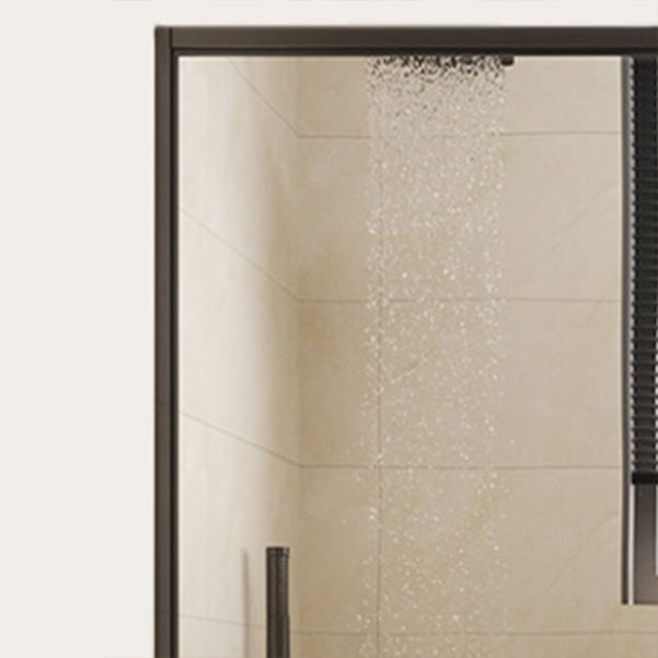 Frame Metal Double Sliding Shower Bath Door 78.7 High Clear Shower Door Clearhalo 'Bathroom Remodel & Bathroom Fixtures' 'Home Improvement' 'home_improvement' 'home_improvement_shower_tub_doors' 'Shower and Tub Doors' 'shower_tub_doors' 'Showers & Bathtubs' 6968201