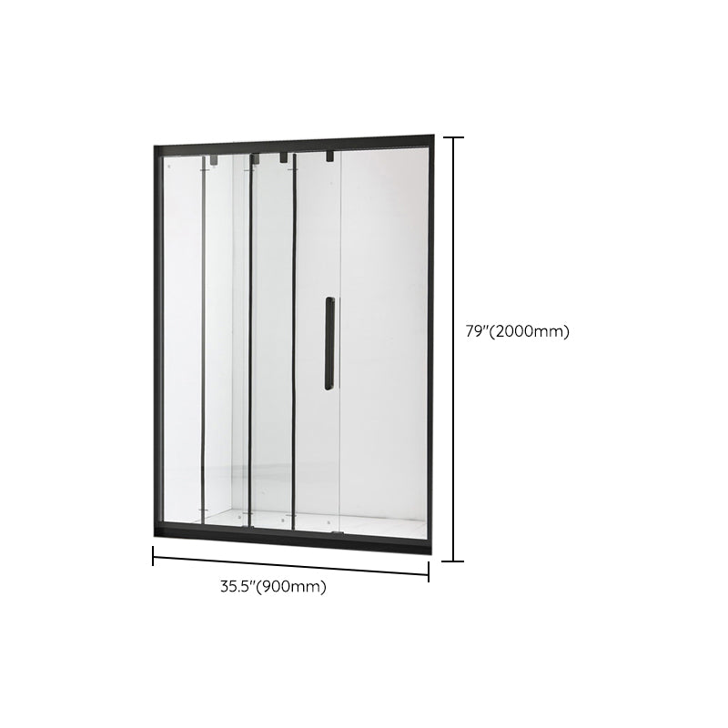 Transparent Tempered Shower Bath Door Hinged Shower Bath Door Clearhalo 'Bathroom Remodel & Bathroom Fixtures' 'Home Improvement' 'home_improvement' 'home_improvement_shower_tub_doors' 'Shower and Tub Doors' 'shower_tub_doors' 'Showers & Bathtubs' 6968305