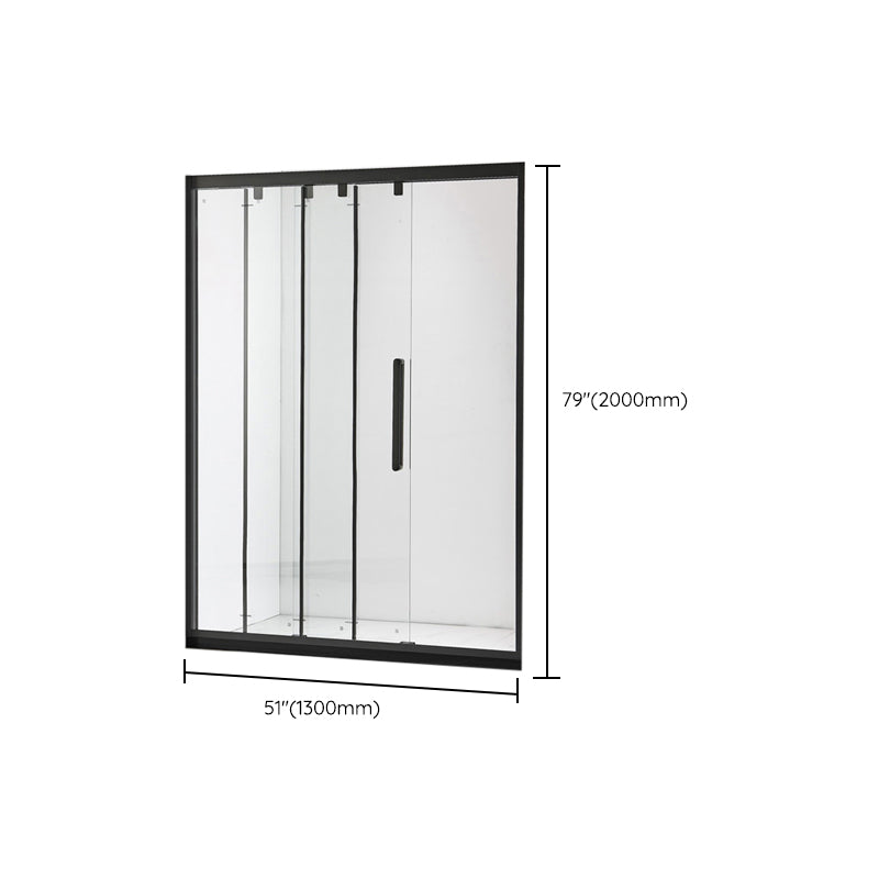 Transparent Tempered Shower Bath Door Hinged Shower Bath Door Clearhalo 'Bathroom Remodel & Bathroom Fixtures' 'Home Improvement' 'home_improvement' 'home_improvement_shower_tub_doors' 'Shower and Tub Doors' 'shower_tub_doors' 'Showers & Bathtubs' 6968309