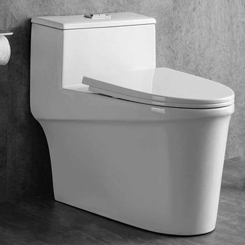 Traditional 1 Piece Flush Toilet Floor Mount Urine Toilet with Seat for Washroom 17"L x 28"W x 25"H Clearhalo 'Bathroom Remodel & Bathroom Fixtures' 'Home Improvement' 'home_improvement' 'home_improvement_toilets' 'Toilets & Bidets' 'Toilets' 6974152