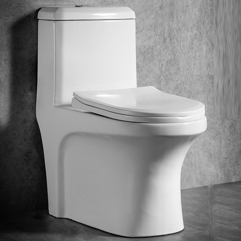 Traditional 1 Piece Flush Toilet Floor Mount Urine Toilet with Seat for Washroom 14"L x 27"W x 30"H Clearhalo 'Bathroom Remodel & Bathroom Fixtures' 'Home Improvement' 'home_improvement' 'home_improvement_toilets' 'Toilets & Bidets' 'Toilets' 6974156
