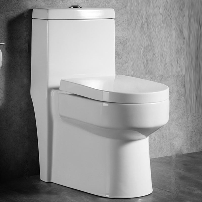 Traditional 1 Piece Flush Toilet Floor Mount Urine Toilet with Seat for Washroom 14"L x 25"W x 29"H Clearhalo 'Bathroom Remodel & Bathroom Fixtures' 'Home Improvement' 'home_improvement' 'home_improvement_toilets' 'Toilets & Bidets' 'Toilets' 6974158