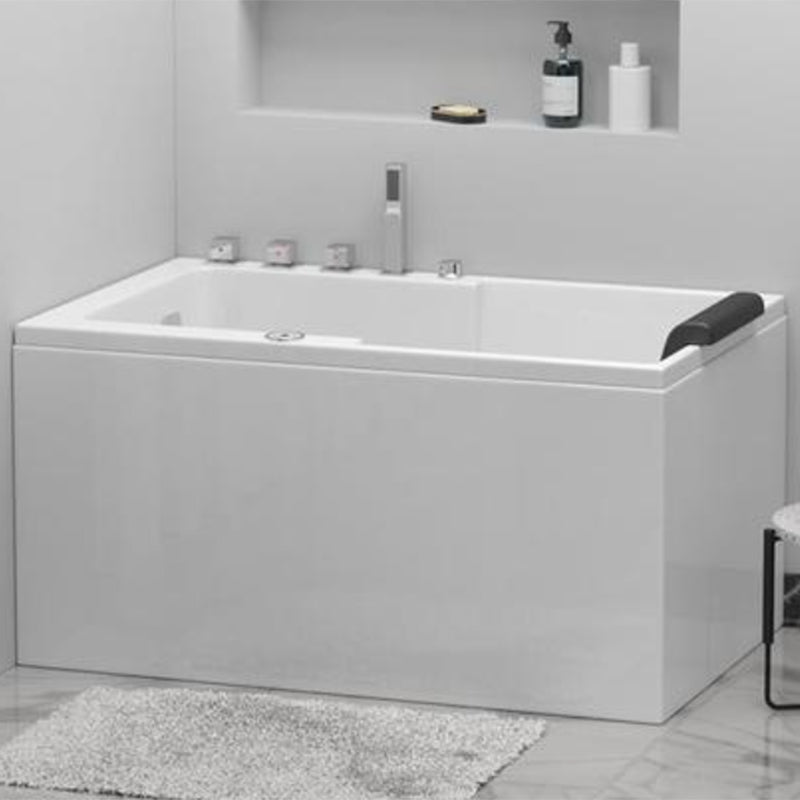 Modern Acrylic Rectangular Tub 29.53-inch Wide Soaking Bathtub 43"L x 30"W x 25"H Left Tub with Sliver 4-Piece Set Clearhalo 'Bathroom Remodel & Bathroom Fixtures' 'Bathtubs' 'Home Improvement' 'home_improvement' 'home_improvement_bathtubs' 'Showers & Bathtubs' 6974917