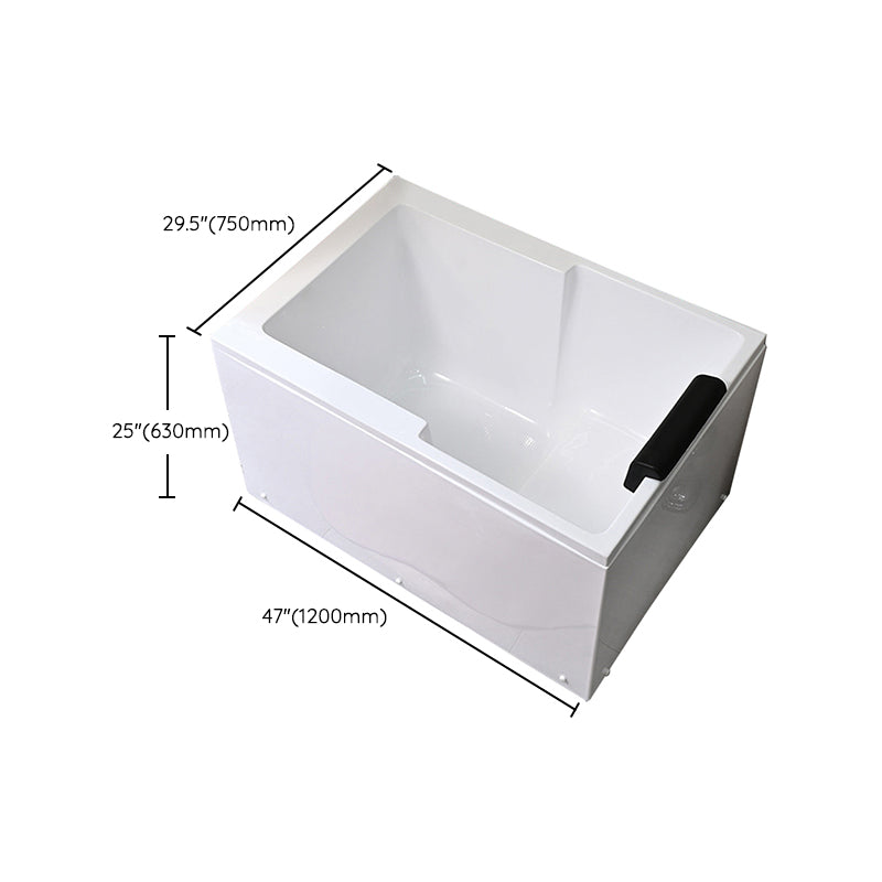 Modern Acrylic Rectangular Tub 29.53-inch Wide Soaking Bathtub Clearhalo 'Bathroom Remodel & Bathroom Fixtures' 'Bathtubs' 'Home Improvement' 'home_improvement' 'home_improvement_bathtubs' 'Showers & Bathtubs' 6974928