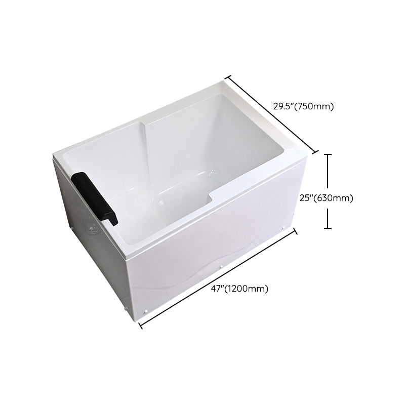 Modern Acrylic Rectangular Tub 29.53-inch Wide Soaking Bathtub Clearhalo 'Bathroom Remodel & Bathroom Fixtures' 'Bathtubs' 'Home Improvement' 'home_improvement' 'home_improvement_bathtubs' 'Showers & Bathtubs' 6974929