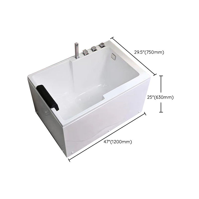 Modern Acrylic Rectangular Tub 29.53-inch Wide Soaking Bathtub Clearhalo 'Bathroom Remodel & Bathroom Fixtures' 'Bathtubs' 'Home Improvement' 'home_improvement' 'home_improvement_bathtubs' 'Showers & Bathtubs' 6974931