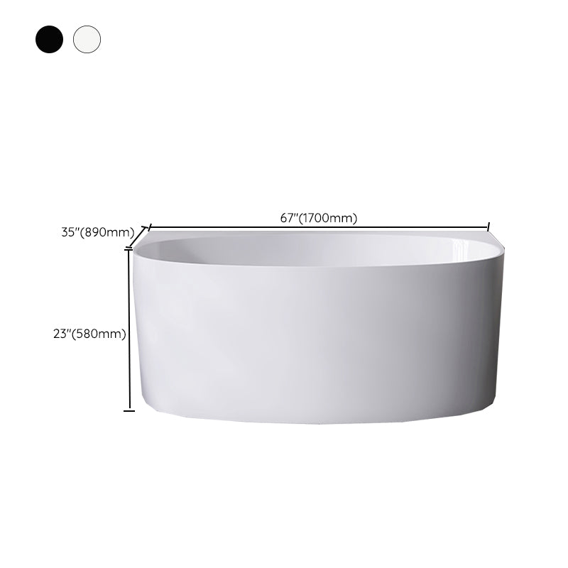 Modern Acrylic Bathtub Center-Front Soaking Bathtub , 22.83-inch Tall Clearhalo 'Bathroom Remodel & Bathroom Fixtures' 'Bathtubs' 'Home Improvement' 'home_improvement' 'home_improvement_bathtubs' 'Showers & Bathtubs' 6974994