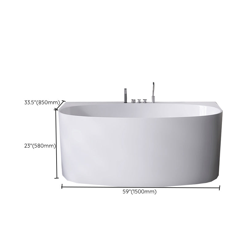 Modern Acrylic Bathtub Center-Front Soaking Bathtub , 22.83-inch Tall Clearhalo 'Bathroom Remodel & Bathroom Fixtures' 'Bathtubs' 'Home Improvement' 'home_improvement' 'home_improvement_bathtubs' 'Showers & Bathtubs' 6974998