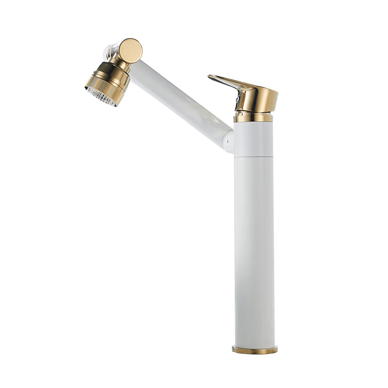 Adjustable Widespread Bathroom Faucet Lever Handles Widespread Sink Faucet White 11.8" Round Clearhalo 'Bathroom Remodel & Bathroom Fixtures' 'Bathroom Sink Faucets' 'Bathroom Sinks & Faucet Components' 'bathroom_sink_faucets' 'Home Improvement' 'home_improvement' 'home_improvement_bathroom_sink_faucets' 6976482