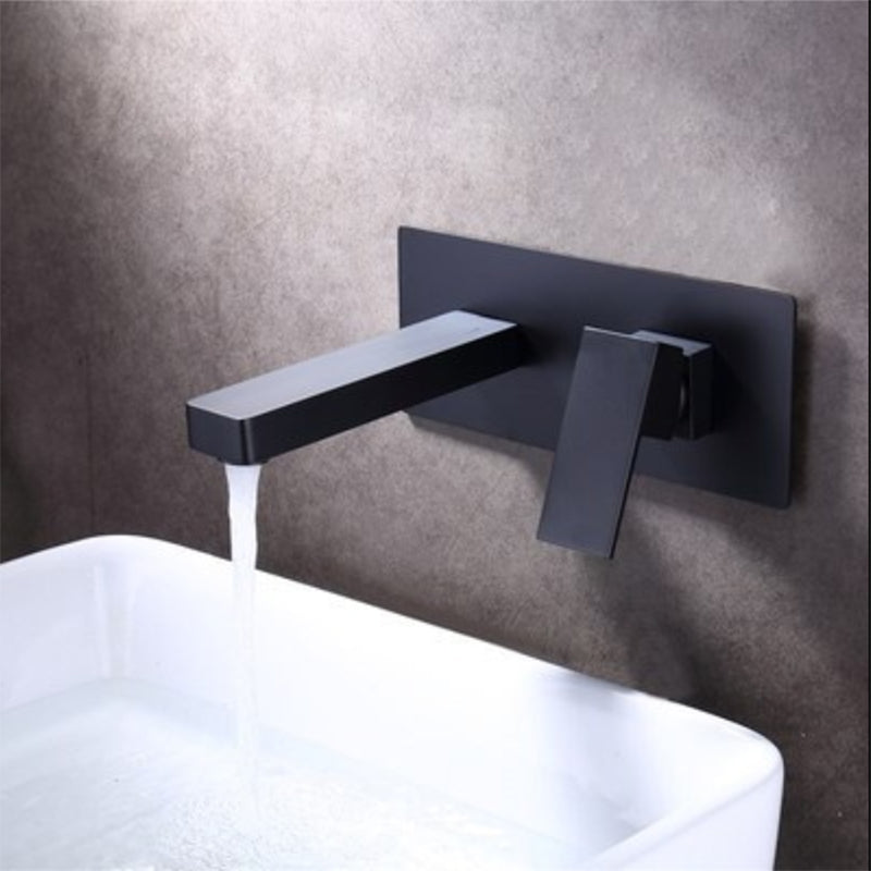 Modern Widespread Sink Faucet Lever Handles Widespread Lavatory Faucet Negro Moderno Clearhalo 'bathroom_sink_faucets' 'Conjunta de Baño y Conjunta de Grifo' 'Coronamiento de Baño y Dispositivo de Baño' 'Grifo del lavabo del baño' 'Hogar' 'home_improvement' 'home_improvement_bathroom_sink_faucets' 'Mejoras para el hogar' 6976510