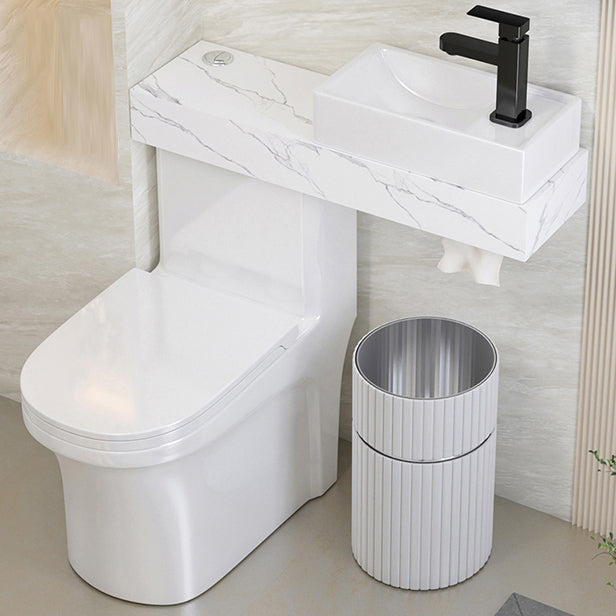 Contemporary Flush Toilet Floor Mount One-Piece Toilet Urine Toilet Cold/Hot Water Dispensor ( Right) Clearhalo 'Bathroom Remodel & Bathroom Fixtures' 'Home Improvement' 'home_improvement' 'home_improvement_toilets' 'Toilets & Bidets' 'Toilets' 6977179