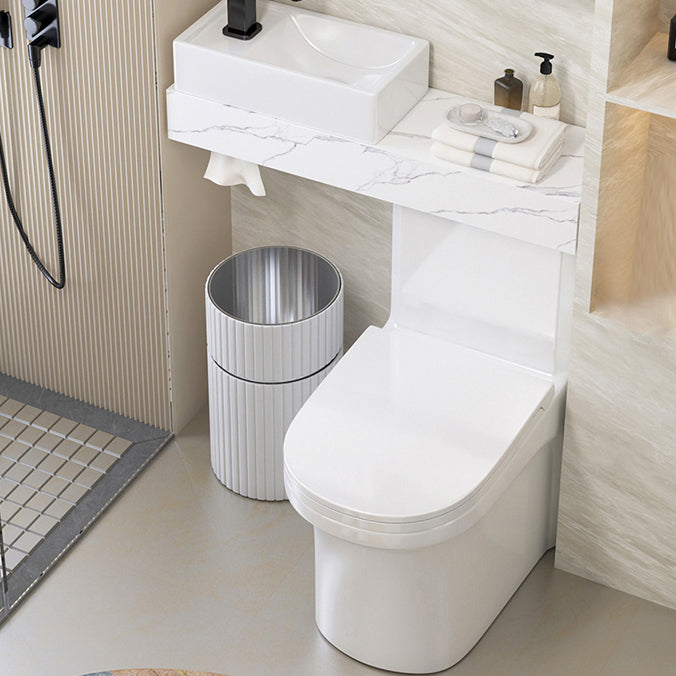 Contemporary Flush Toilet Floor Mount One-Piece Toilet Urine Toilet Clearhalo 'Bathroom Remodel & Bathroom Fixtures' 'Home Improvement' 'home_improvement' 'home_improvement_toilets' 'Toilets & Bidets' 'Toilets' 6977182