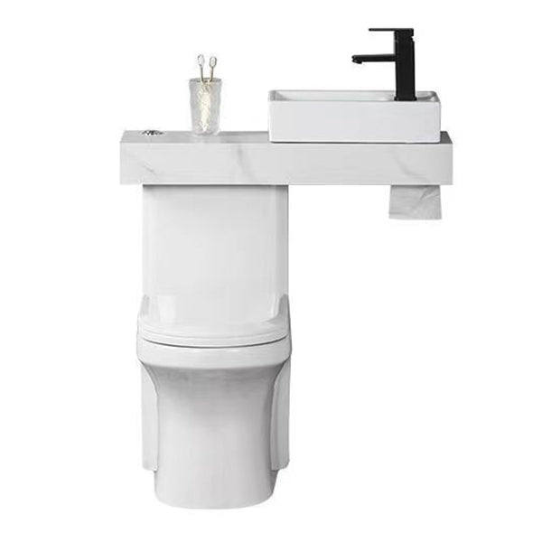 Contemporary Flush Toilet Floor Mount One-Piece Toilet Urine Toilet Clearhalo 'Bathroom Remodel & Bathroom Fixtures' 'Home Improvement' 'home_improvement' 'home_improvement_toilets' 'Toilets & Bidets' 'Toilets' 6977183