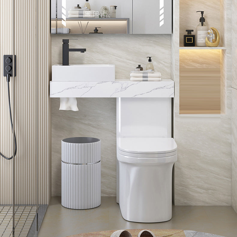 Contemporary Flush Toilet Floor Mount One-Piece Toilet Urine Toilet Clearhalo 'Bathroom Remodel & Bathroom Fixtures' 'Home Improvement' 'home_improvement' 'home_improvement_toilets' 'Toilets & Bidets' 'Toilets' 6977191