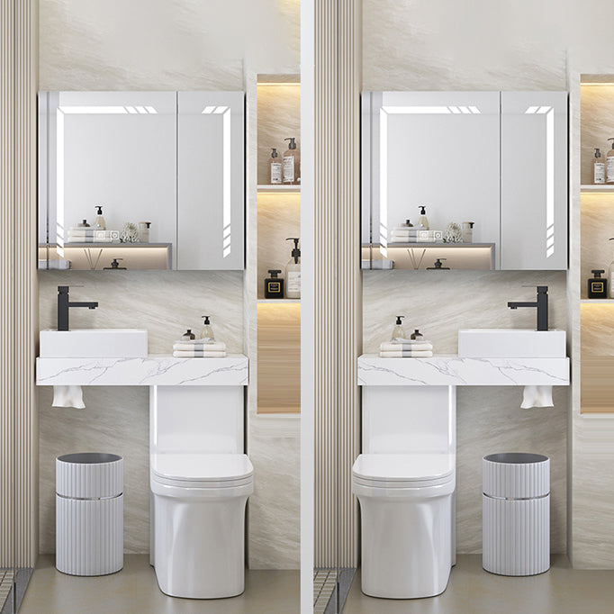 Contemporary Flush Toilet Floor Mount One-Piece Toilet Urine Toilet Clearhalo 'Bathroom Remodel & Bathroom Fixtures' 'Home Improvement' 'home_improvement' 'home_improvement_toilets' 'Toilets & Bidets' 'Toilets' 6977192