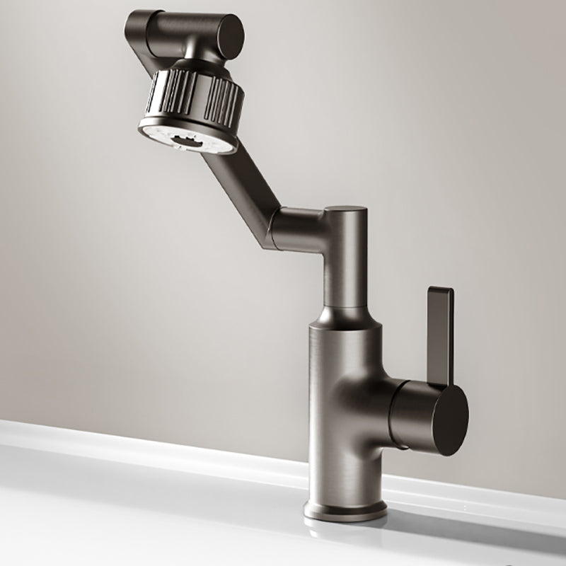 Deck Mounted Copper Tub Faucet Low Arc Robotic Arm Profile Faucet Clearhalo 'bathroom_sink_faucets' 'Conjuntos de Torneiras de Lavatório e Banheiro' 'home_improvement' 'home_improvement_bathroom_sink_faucets' 'Mobiliário Doméstico' 'Página inicial' 'Renovação e equipamento de casa de banho' 'Torneira para lavatório de banheiro' 6977356