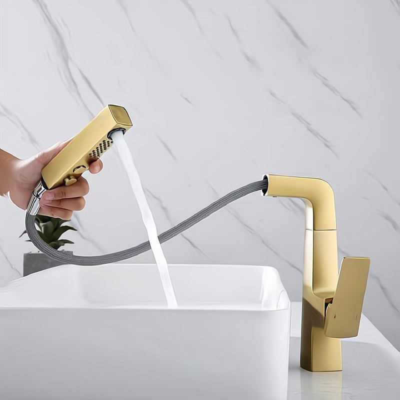 Lever Handles Basin Lavatory Faucet Modern Vanity Sink Faucet Clearhalo 'Bathroom Remodel & Bathroom Fixtures' 'Bathroom Sink Faucets' 'Bathroom Sinks & Faucet Components' 'bathroom_sink_faucets' 'Home Improvement' 'home_improvement' 'home_improvement_bathroom_sink_faucets' 6977676